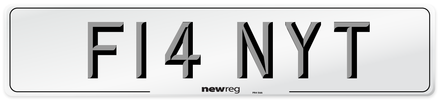 F14 NYT Number Plate from New Reg